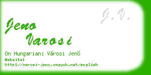 jeno varosi business card
