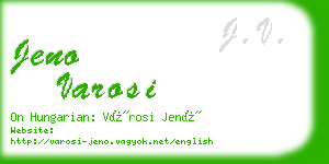 jeno varosi business card